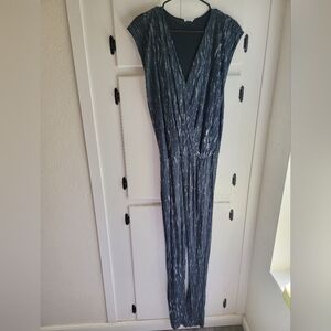 Filippa Angie Vneck Relaxed Printed Jumpsuit Medium